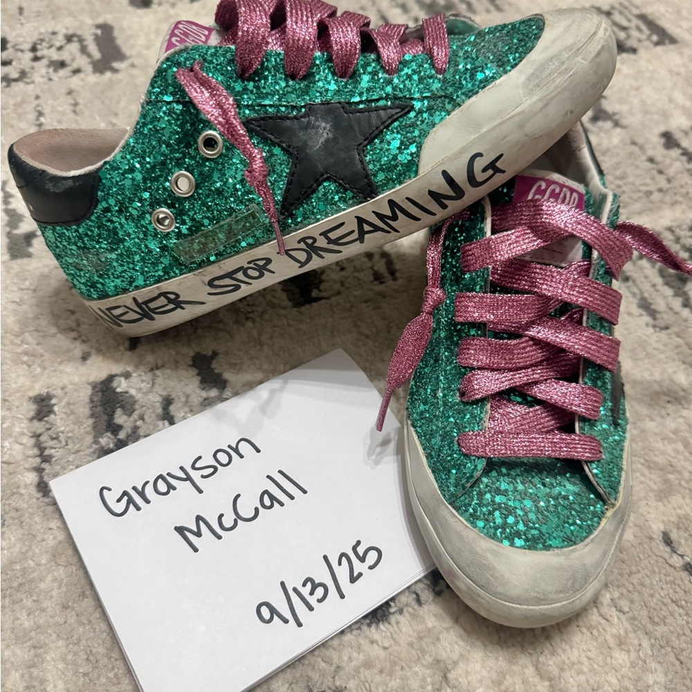 Golden Goose Never Stop Dreaming Limited Edition Glitter Superstar Sneakers
